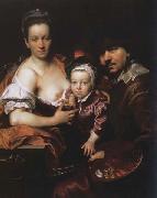 Johann kupetzky Portrait of the Artist with his Wife and Son china oil painting artist